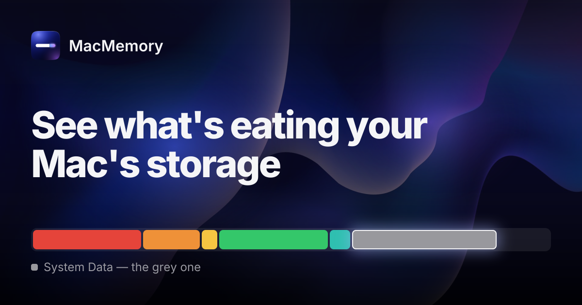 I built a fix for the 288 GB of "System Data" I've had on my Mac